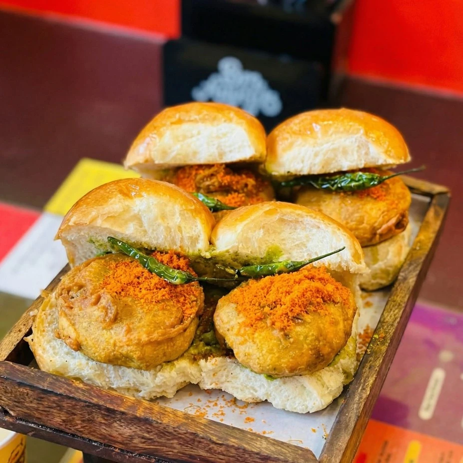 Vada Pav at Vivaan's Yummies Calgary - Mumbai's Famous Potato Fritter Sandwich